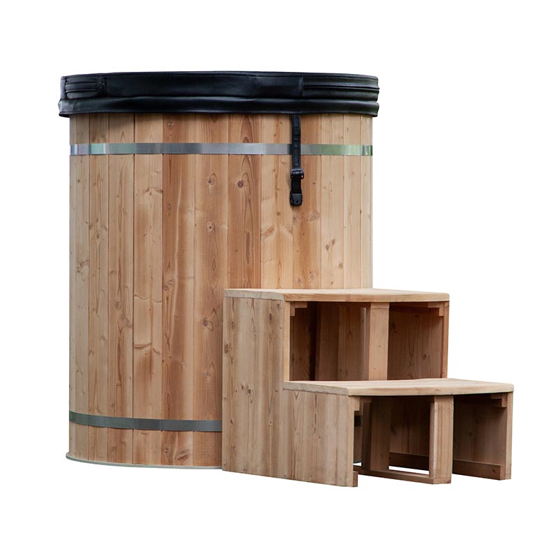 Thermo Pine Wood Ice Bath Tub na may 304 Stainless Steel Liner Thermo Pine Wood Ice Bath Tub na may 304 Stainless Steel Liner