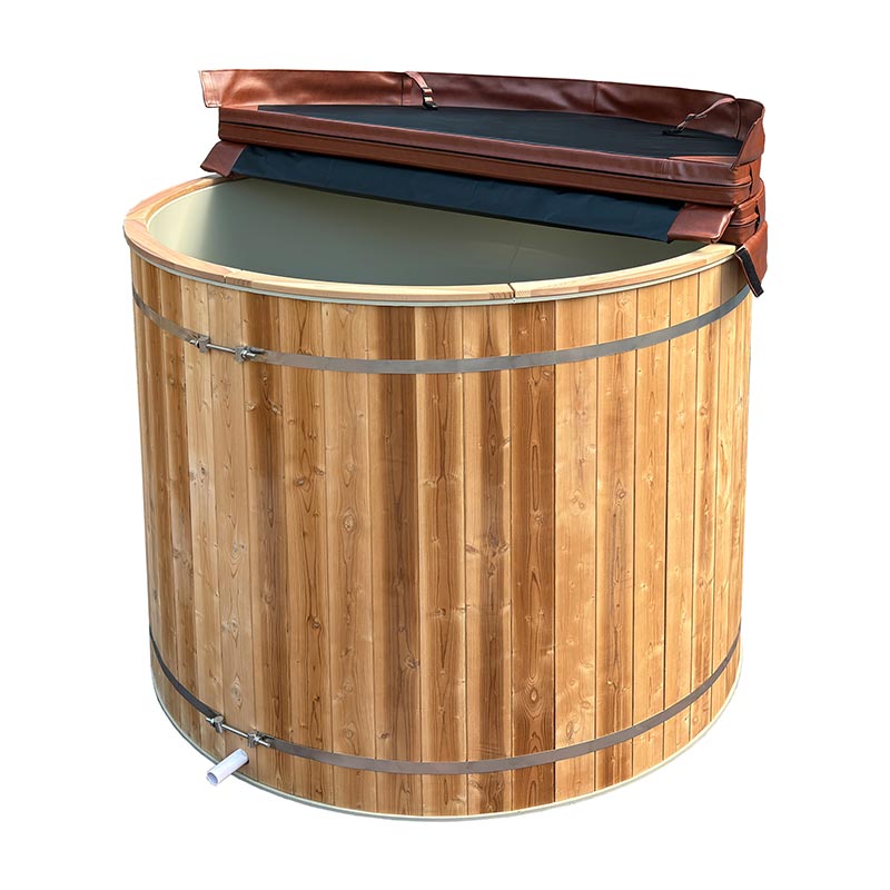 Deep Immersion Size Cold Bathtub na may 304 Stainless Steel Liner
