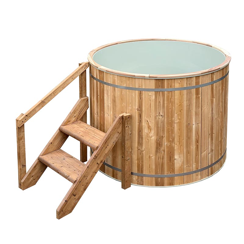 Deep Immersion Size Cold Bathtub na may 304 Stainless Steel Liner