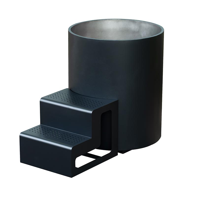 Reinforced 304 Stainless Steel Black Cold Plunge Tub