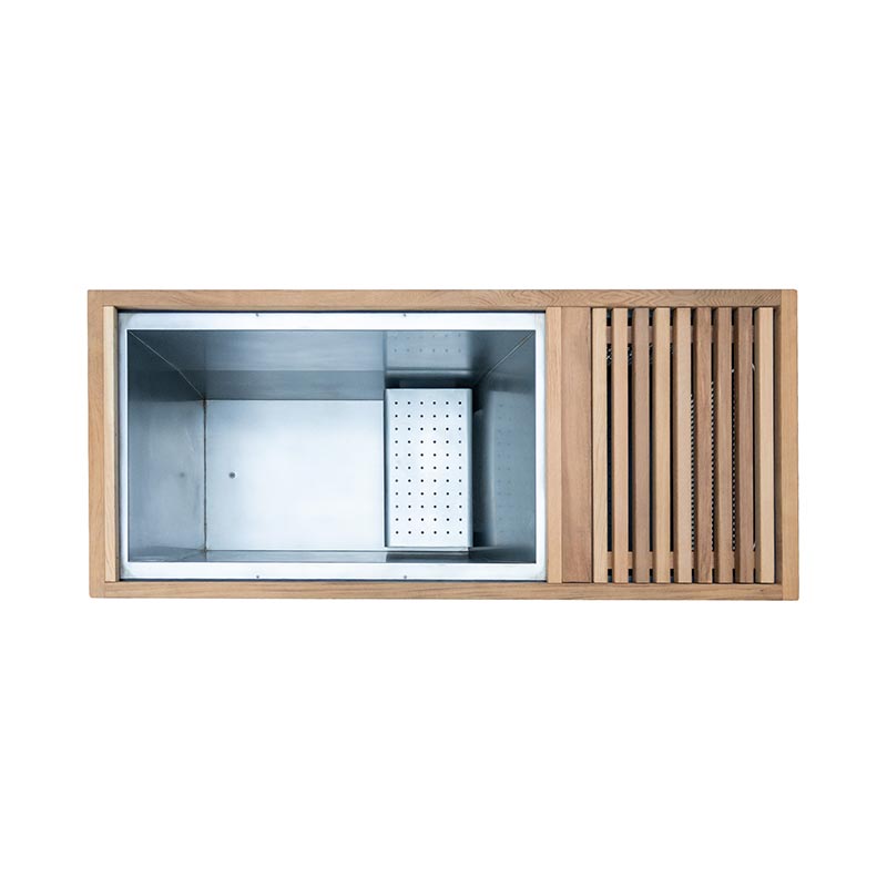 Malaking Red Cedar Cold Plunge na may 304 Stainless Steel