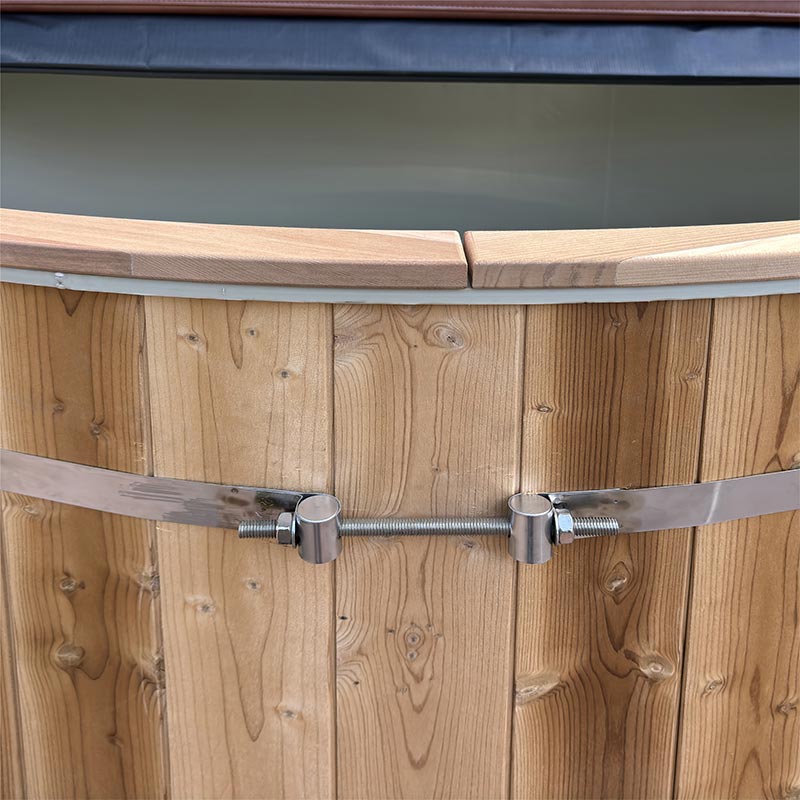 Deep Immersion Size Cold Bathtub na may 304 Stainless Steel Liner
