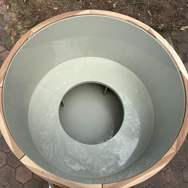 Deep Immersion Size Cold Bathtub na may 304 Stainless Steel Liner