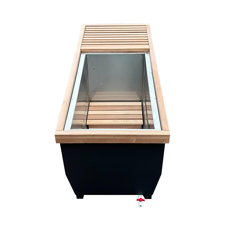 Canadian Red Cedar Ice Bathtub na may 304 Stainless Steel