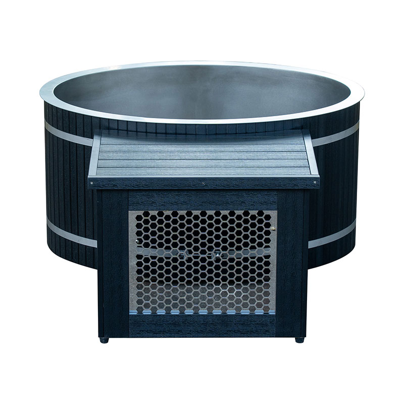 Oval cold plunge na may hindi kinakalawang na asero tub