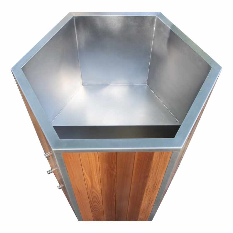 Cedar Cold Plunge Tub na may Access Step